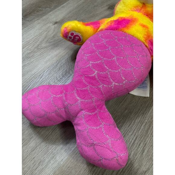 Build-A-Bear Mer-Cat Plush‎ 16" Pink Tie-Dye Shimmering Tail Mermaid Cat - Picture 11 of 12